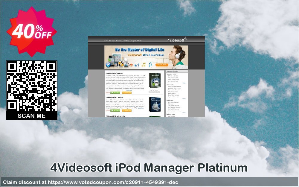 4Videosoft iPod Manager Platinum Coupon Code Apr 2024, 40% OFF - VotedCoupon