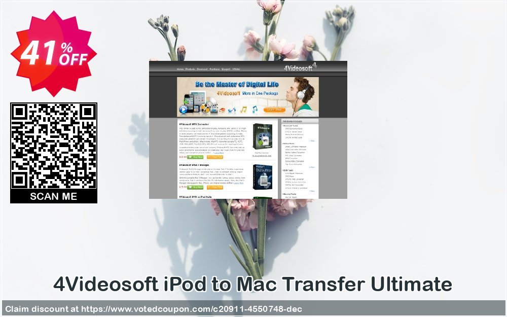 4Videosoft iPod to MAC Transfer Ultimate Coupon Code May 2024, 41% OFF - VotedCoupon