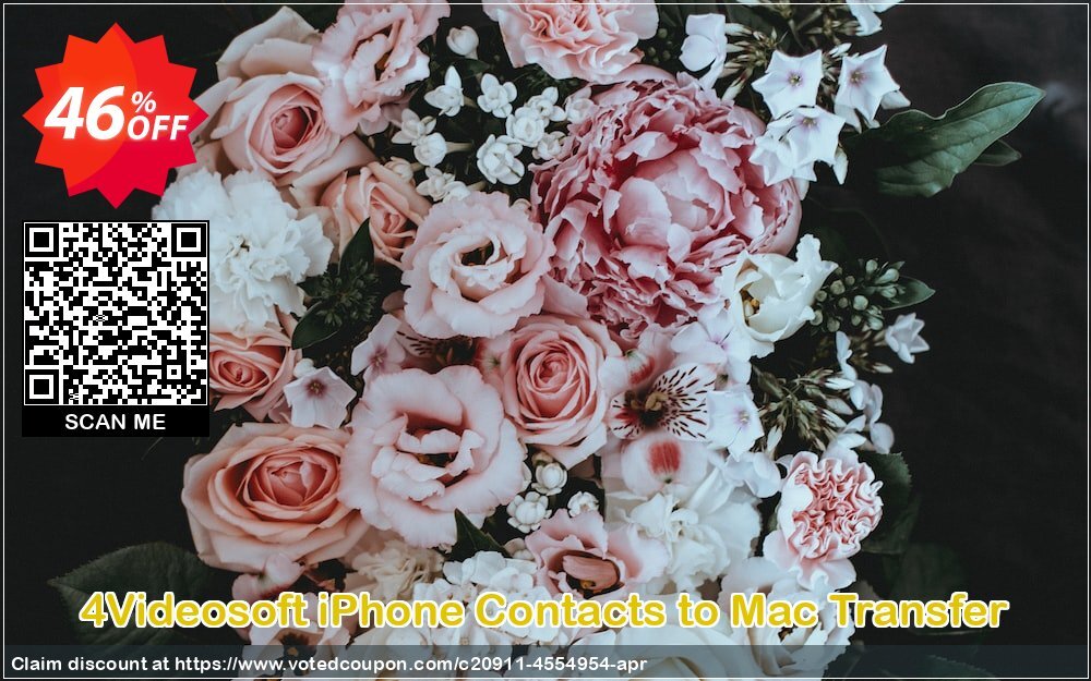 4Videosoft iPhone Contacts to MAC Transfer Coupon, discount 4Videosoft iPhone Contacts to Mac Transfer awful sales code 2025. Promotion: awful sales code of 4Videosoft iPhone Contacts to Mac Transfer 2024