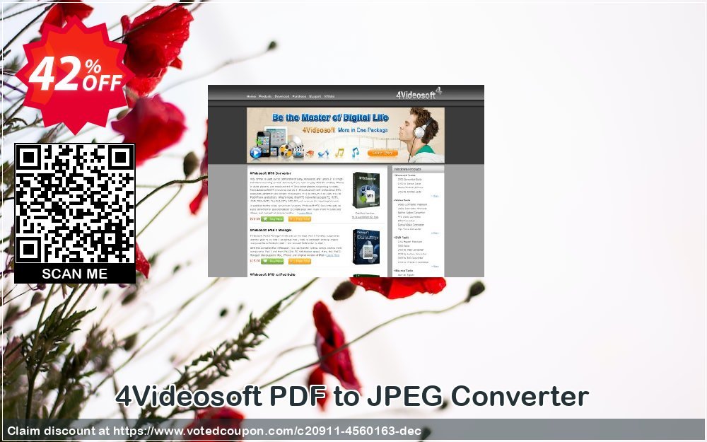 4Videosoft PDF to JPEG Converter Coupon, discount 4Videosoft PDF to JPEG Converter stunning deals code 2024. Promotion: stunning deals code of 4Videosoft PDF to JPEG Converter 2024