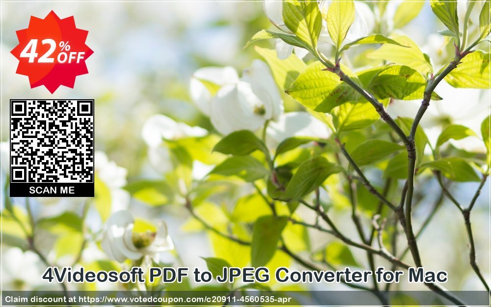 4Videosoft PDF to JPEG Converter for MAC Coupon, discount 4Videosoft PDF to JPEG Converter for Mac impressive offer code 2024. Promotion: impressive offer code of 4Videosoft PDF to JPEG Converter for Mac 2024