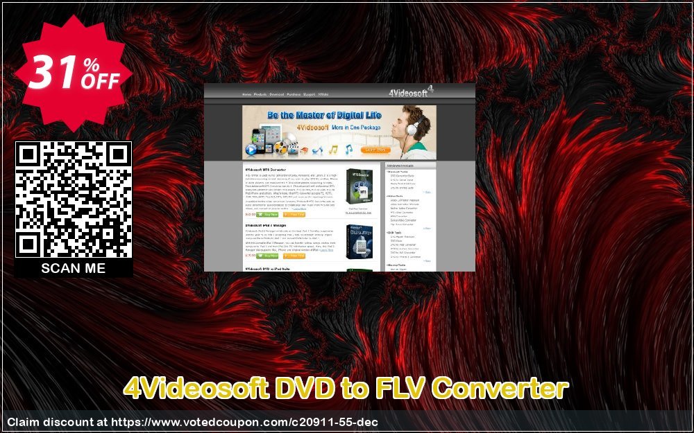 4Videosoft DVD to FLV Converter Coupon, discount 4Videosoft coupon (20911). Promotion: 