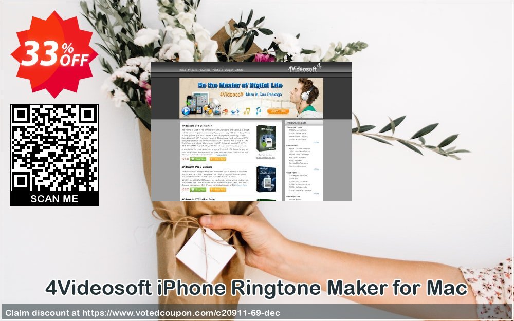 4Videosoft iPhone Ringtone Maker for MAC Coupon, discount 4Videosoft coupon (20911). Promotion: 