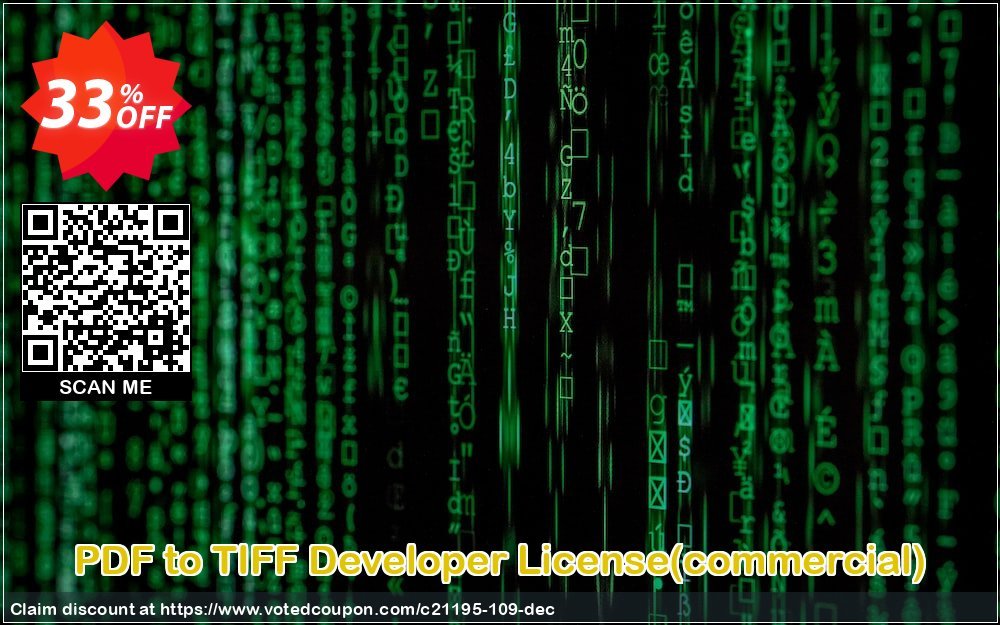 PDF to TIFF Developer Plan, commercial  Coupon, discount all to all. Promotion: 