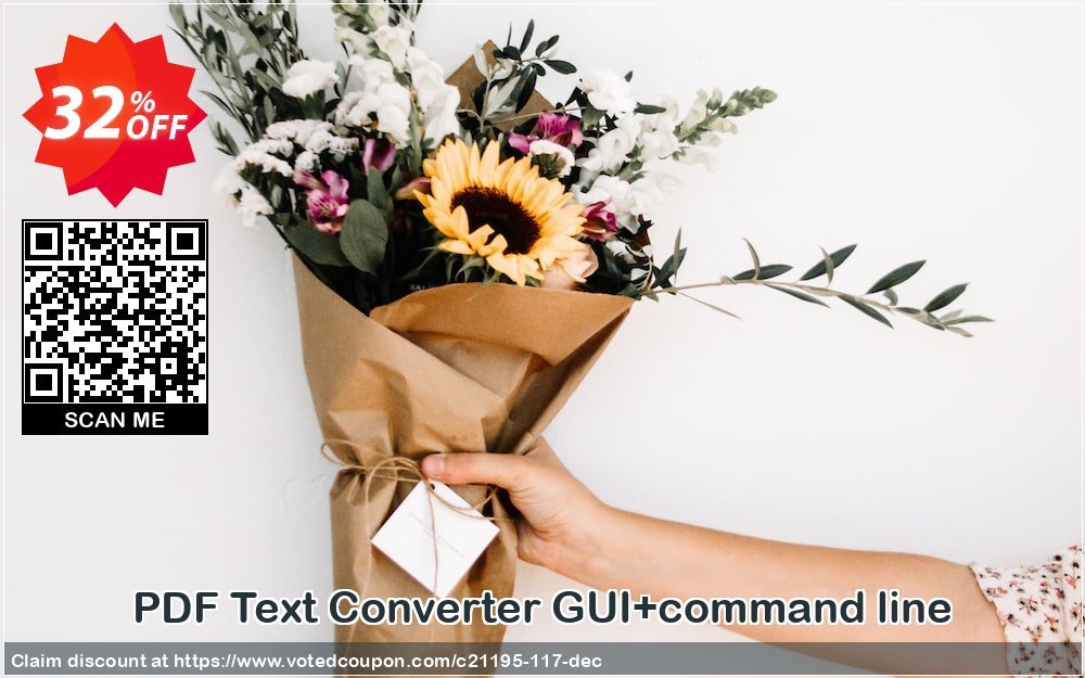 PDF Text Converter GUI+command line Coupon, discount all to all. Promotion: 