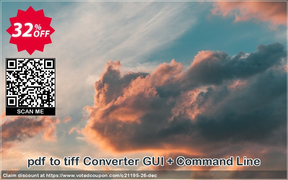 pdf to tiff Converter GUI + Command Line Coupon, discount all to all. Promotion: 