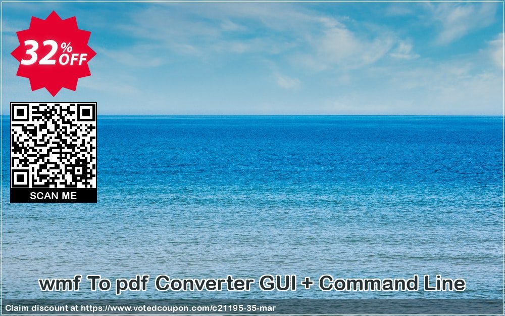 wmf To pdf Converter GUI + Command Line Coupon, discount all to all. Promotion: 