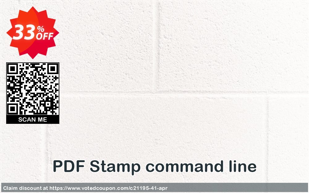 PDF Stamp command line Coupon, discount all to all. Promotion: 