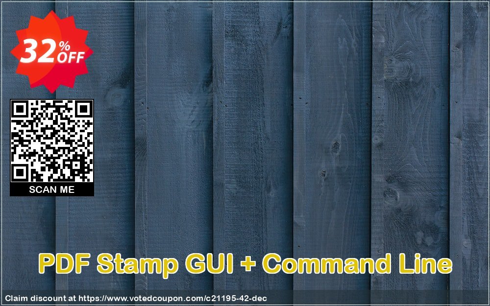 PDF Stamp GUI + Command Line Coupon, discount all to all. Promotion: 
