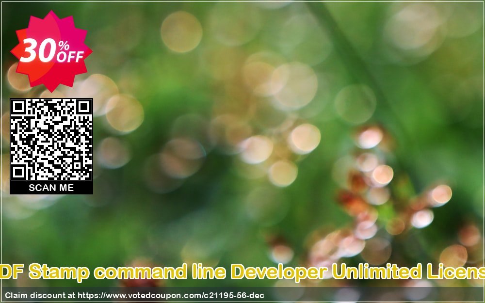PDF Stamp command line Developer Unlimited Plan Coupon, discount all to all. Promotion: 