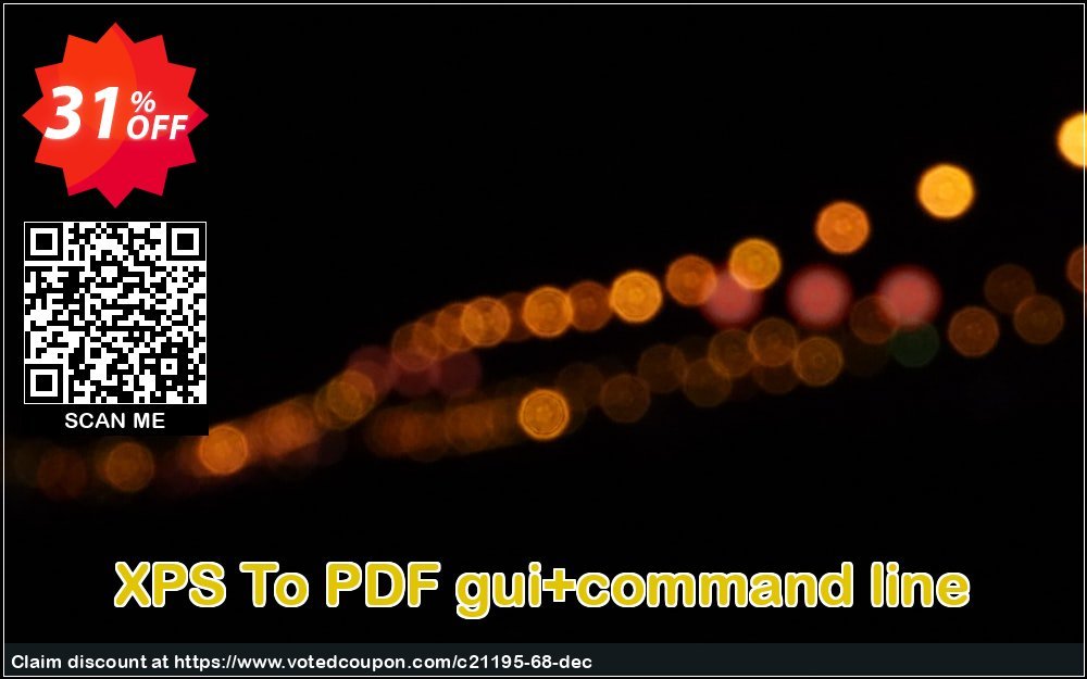XPS To PDF gui+command line Coupon, discount all to all. Promotion: 