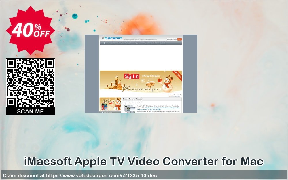 iMACsoft Apple TV Video Converter for MAC Coupon, discount iMacsoft Software Studio (21335). Promotion: 