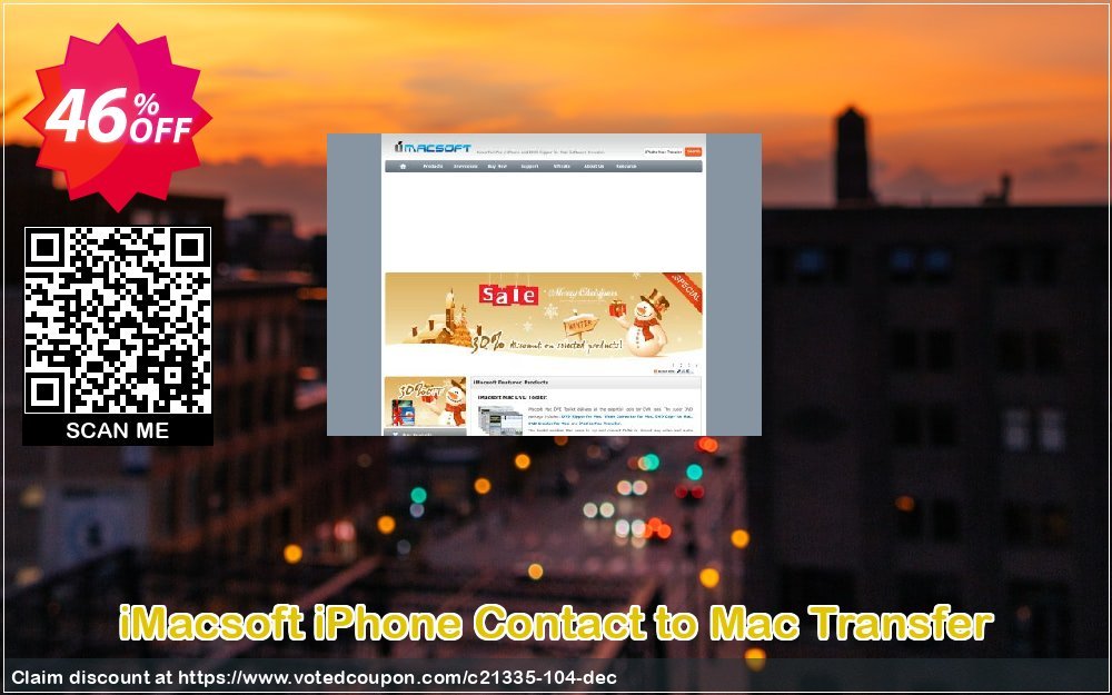 iMACsoft iPhone Contact to MAC Transfer Coupon, discount iMacsoft Software Studio (21335). Promotion: 