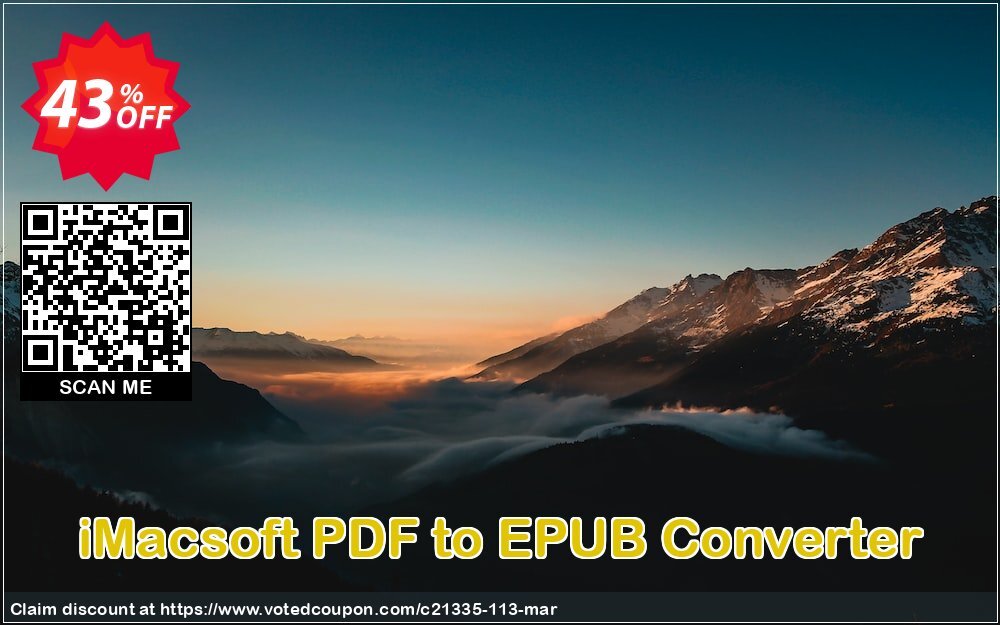 iMACsoft PDF to EPUB Converter Coupon Code Apr 2024, 43% OFF - VotedCoupon