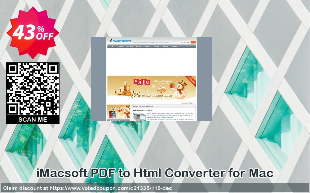iMACsoft PDF to Html Converter for MAC Coupon, discount iMacsoft Software Studio (21335). Promotion: 