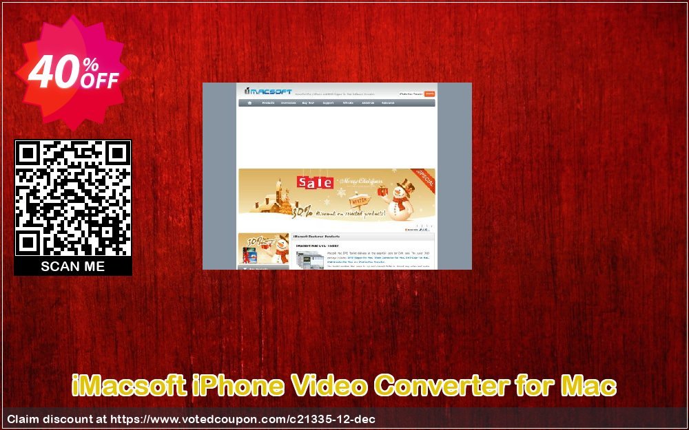 iMACsoft iPhone Video Converter for MAC Coupon, discount iMacsoft Software Studio (21335). Promotion: 