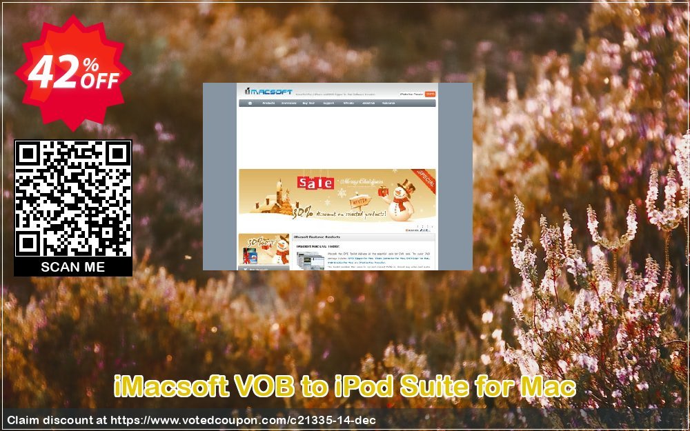 iMACsoft VOB to iPod Suite for MAC Coupon, discount iMacsoft Software Studio (21335). Promotion: 