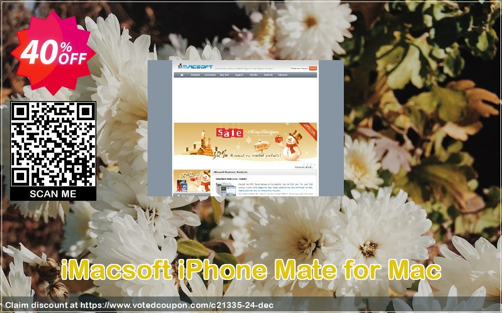 iMACsoft iPhone Mate for MAC Coupon, discount iMacsoft Software Studio (21335). Promotion: 