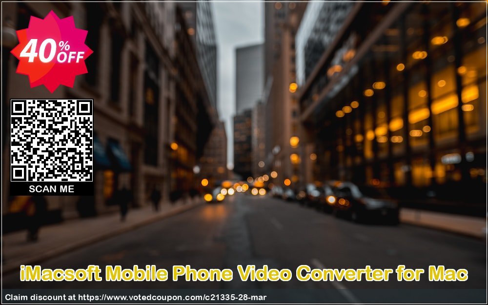 iMACsoft Mobile Phone Video Converter for MAC Coupon, discount iMacsoft Software Studio (21335). Promotion: 