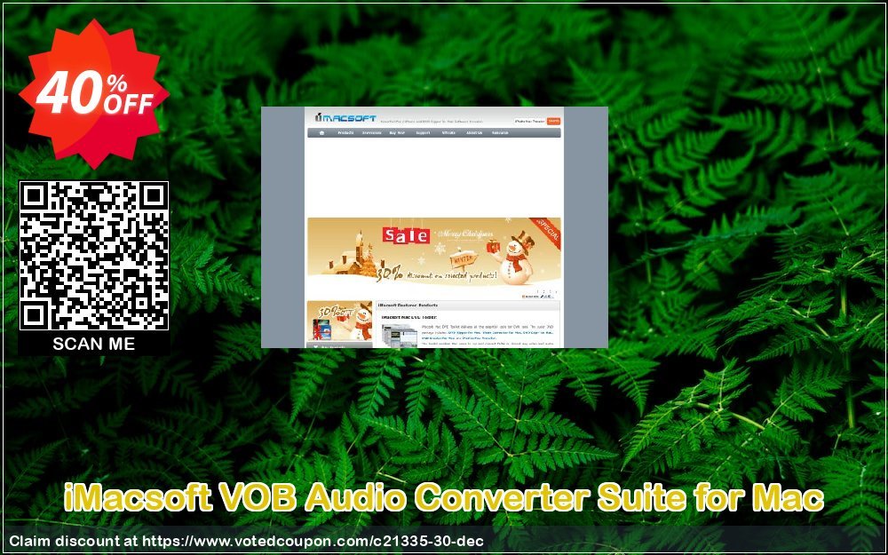 iMACsoft VOB Audio Converter Suite for MAC Coupon, discount iMacsoft Software Studio (21335). Promotion: 
