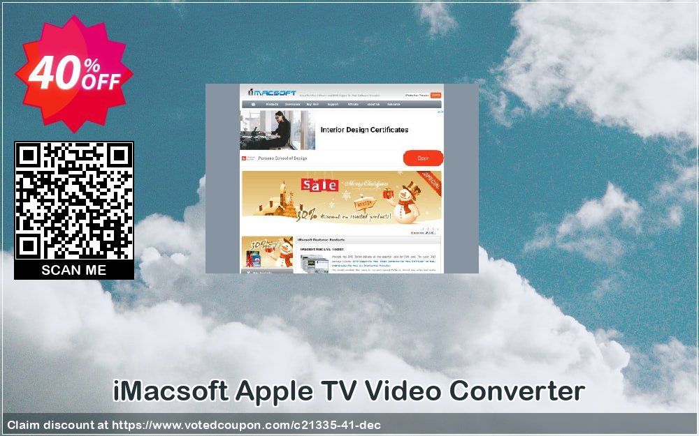 iMACsoft Apple TV Video Converter Coupon, discount iMacsoft Software Studio (21335). Promotion: 