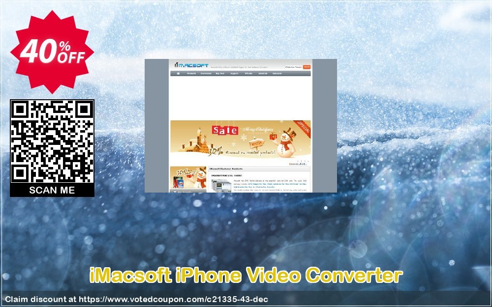 iMACsoft iPhone Video Converter Coupon, discount iMacsoft Software Studio (21335). Promotion: 