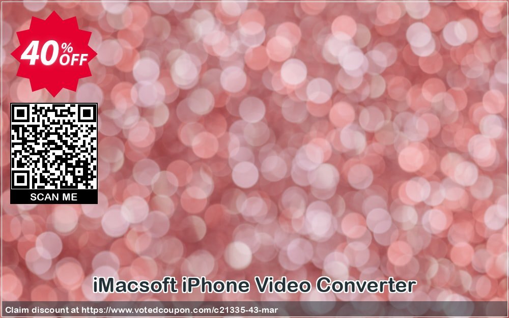 iMACsoft iPhone Video Converter Coupon, discount iMacsoft Software Studio (21335). Promotion: 