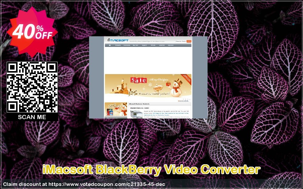iMACsoft BlackBerry Video Converter Coupon, discount iMacsoft Software Studio (21335). Promotion: 