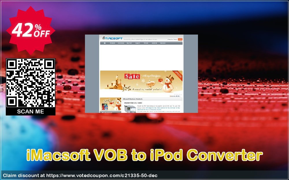 iMACsoft VOB to iPod Converter Coupon, discount iMacsoft Software Studio (21335). Promotion: 