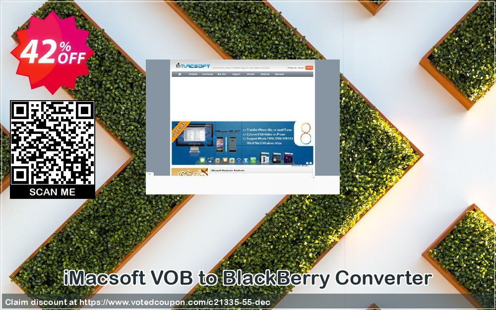 iMACsoft VOB to BlackBerry Converter Coupon, discount iMacsoft Software Studio (21335). Promotion: 
