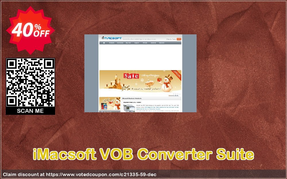 iMACsoft VOB Converter Suite Coupon, discount iMacsoft Software Studio (21335). Promotion: 