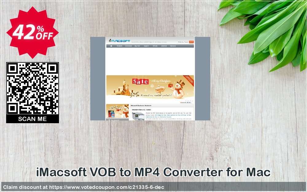 iMACsoft VOB to MP4 Converter for MAC Coupon, discount iMacsoft Software Studio (21335). Promotion: 