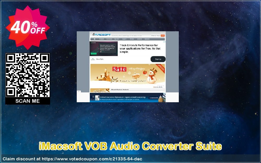 iMACsoft VOB Audio Converter Suite Coupon, discount iMacsoft Software Studio (21335). Promotion: 