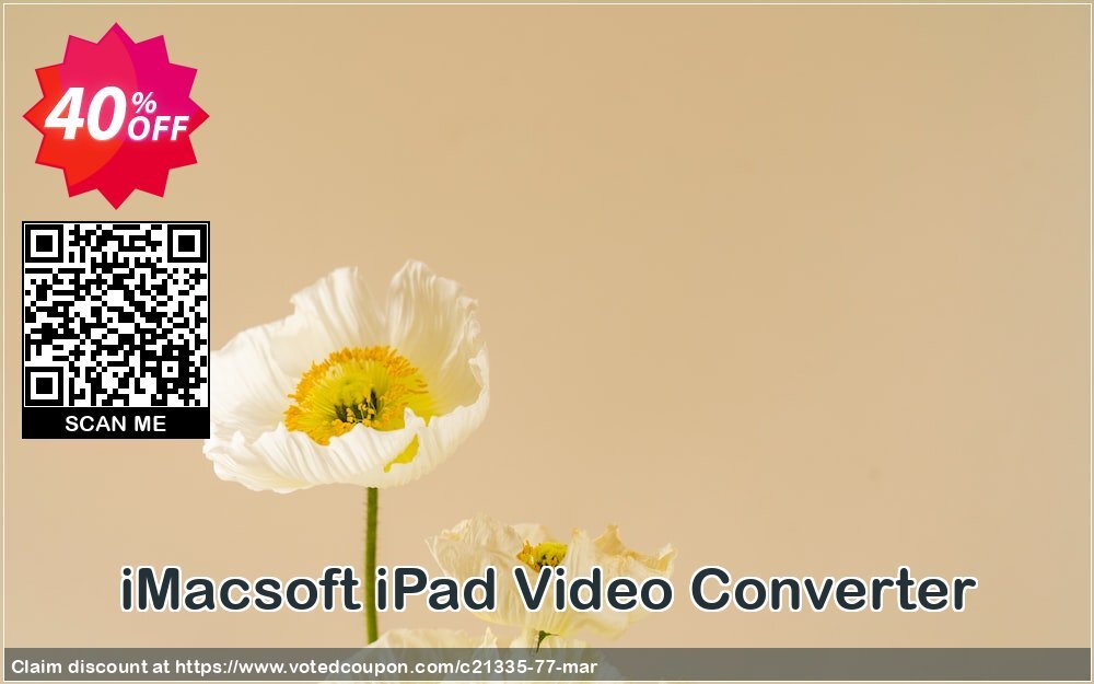 iMACsoft iPad Video Converter Coupon, discount iMacsoft Software Studio (21335). Promotion: 