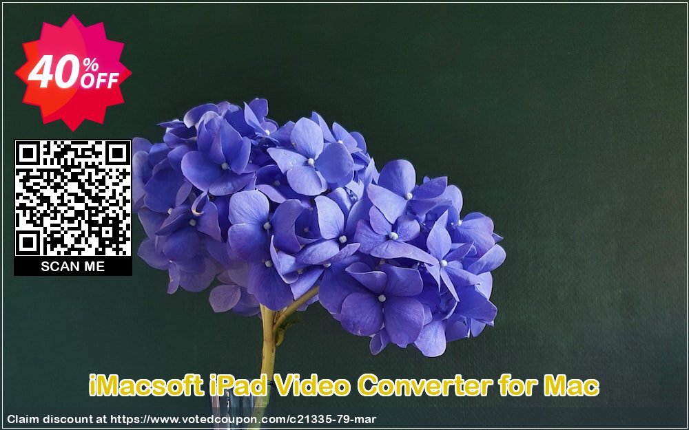 iMACsoft iPad Video Converter for MAC Coupon, discount iMacsoft Software Studio (21335). Promotion: 