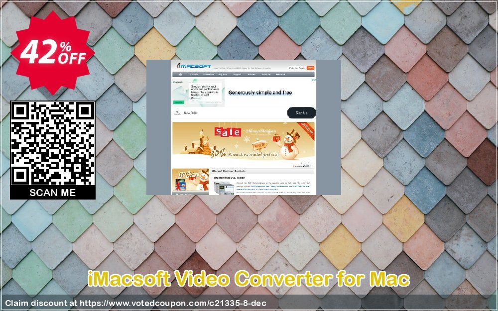 iMACsoft Video Converter for MAC Coupon, discount iMacsoft Software Studio (21335). Promotion: 