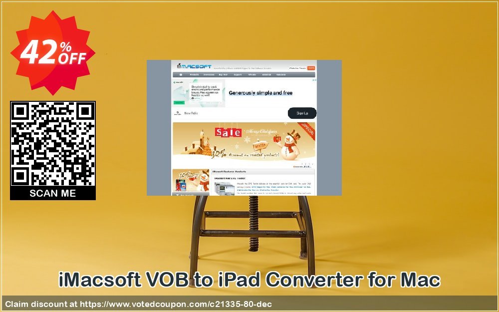 iMACsoft VOB to iPad Converter for MAC Coupon, discount iMacsoft Software Studio (21335). Promotion: 