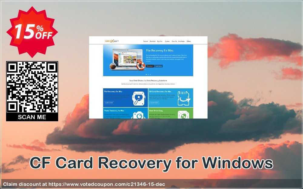 CF Card Recovery for WINDOWS Coupon, discount ALL PRODUCT  15%OFF. Promotion: ALL PRODUCT 15%OFF