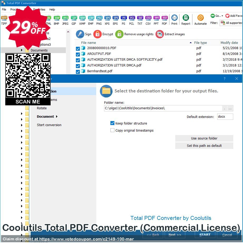 Coolutils Total PDF Converter, Commercial Plan  Coupon, discount 30% OFF JoyceSoft. Promotion: 