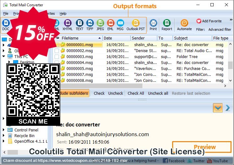 Coolutils Total Mail Converter, Site Plan  Coupon Code May 2024, 15% OFF - VotedCoupon