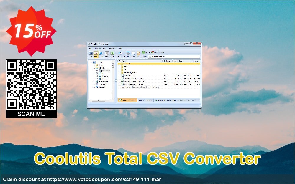 Coolutils Total CSV Converter Coupon, discount 15% OFF Coolutils Total CSV Converter, verified. Promotion: Dreaded discounts code of Coolutils Total CSV Converter, tested & approved