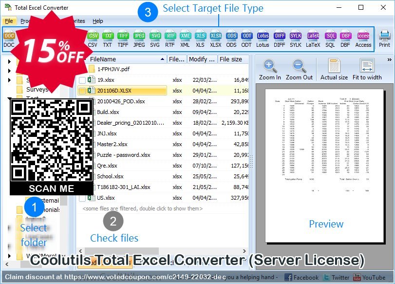Coolutils Total Excel Converter, Server Plan  Coupon, discount 15% OFF Coolutils Total Excel Converter (Server License), verified. Promotion: Dreaded discounts code of Coolutils Total Excel Converter (Server License), tested & approved
