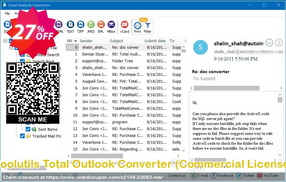 Coolutils Total Outlook Converter, Commercial Plan  Coupon Code Jun 2024, 27% OFF - VotedCoupon