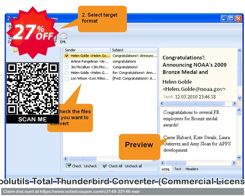 Coolutils Total Thunderbird Converter, Commercial Plan  Coupon, discount 27% OFF Coolutils Total Thunderbird Converter (Commercial License), verified. Promotion: Dreaded discounts code of Coolutils Total Thunderbird Converter (Commercial License), tested & approved