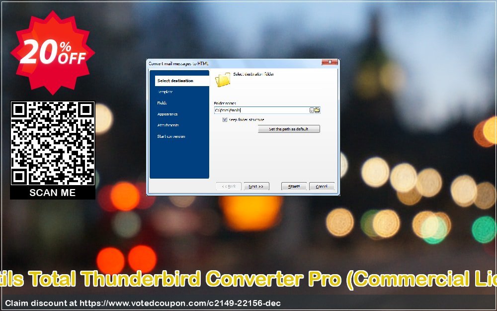 Coolutils Total Thunderbird Converter Pro, Commercial Plan  Coupon, discount 20% OFF Coolutils Total Thunderbird Converter Pro (Commercial License), verified. Promotion: Dreaded discounts code of Coolutils Total Thunderbird Converter Pro (Commercial License), tested & approved