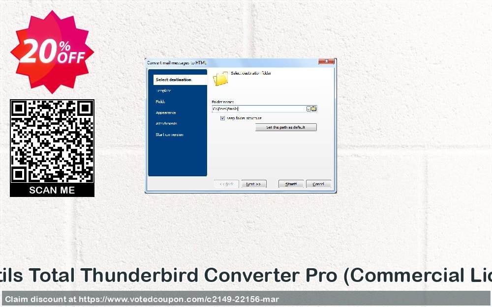 Coolutils Total Thunderbird Converter Pro, Commercial Plan  Coupon, discount 20% OFF Coolutils Total Thunderbird Converter Pro (Commercial License), verified. Promotion: Dreaded discounts code of Coolutils Total Thunderbird Converter Pro (Commercial License), tested & approved