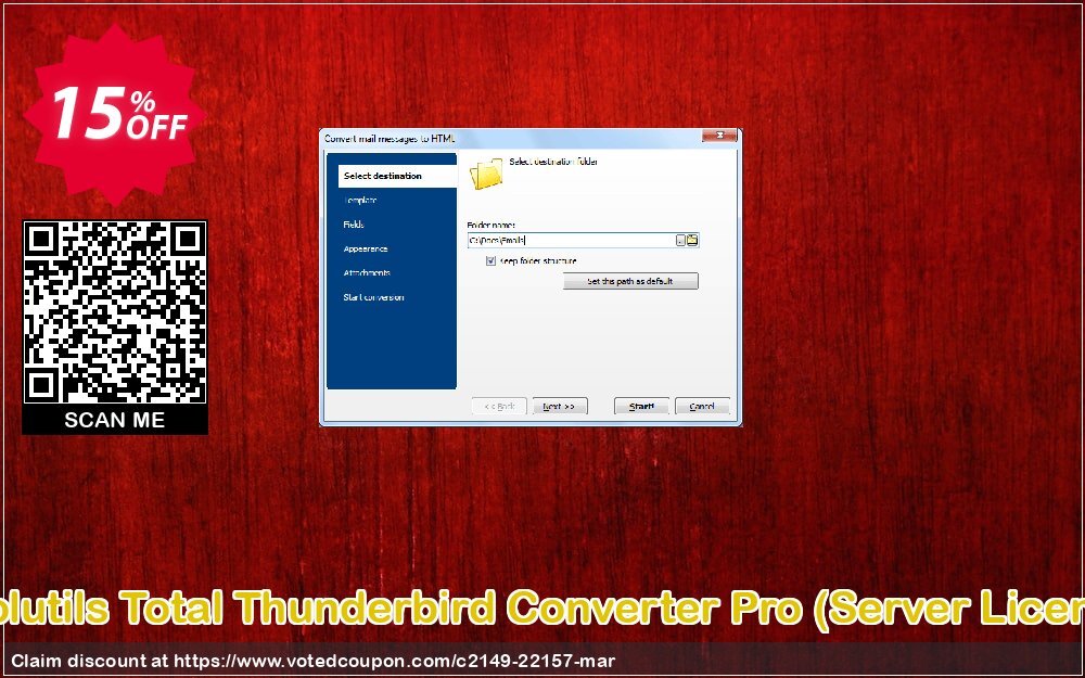 Coolutils Total Thunderbird Converter Pro, Server Plan  Coupon, discount 15% OFF Coolutils Total Thunderbird Converter Pro (Server License), verified. Promotion: Dreaded discounts code of Coolutils Total Thunderbird Converter Pro (Server License), tested & approved