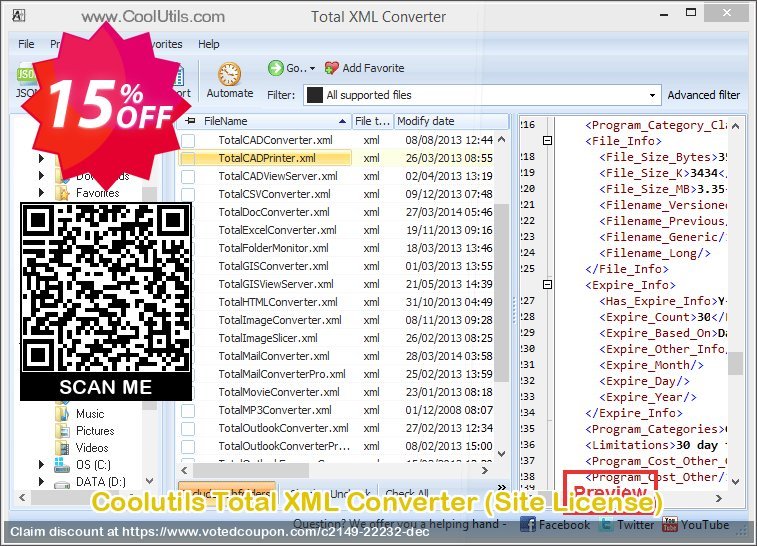 Coolutils Total XML Converter, Site Plan  Coupon Code May 2024, 15% OFF - VotedCoupon
