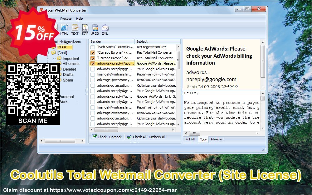 Coolutils Total Webmail Converter, Site Plan  Coupon, discount 15% OFF Coolutils Total Webmail Converter (Site License), verified. Promotion: Dreaded discounts code of Coolutils Total Webmail Converter (Site License), tested & approved