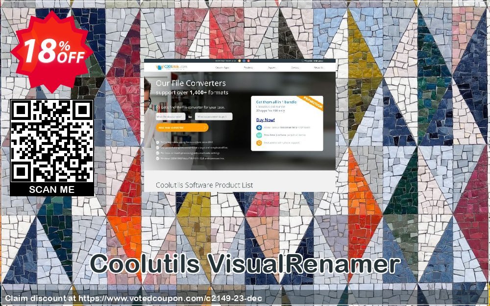 Coolutils VisualRenamer Coupon, discount 30% OFF JoyceSoft. Promotion: 